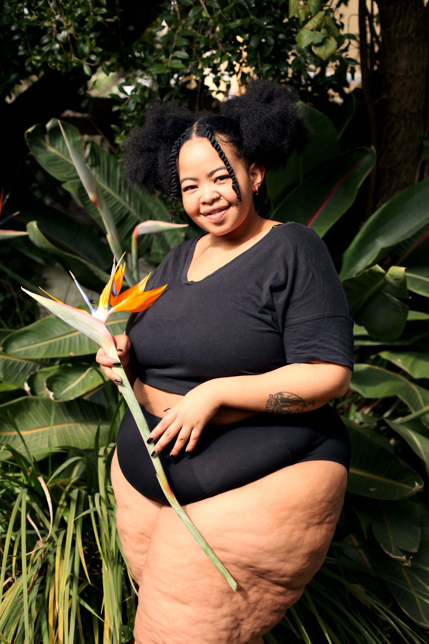 High-cut brief - black