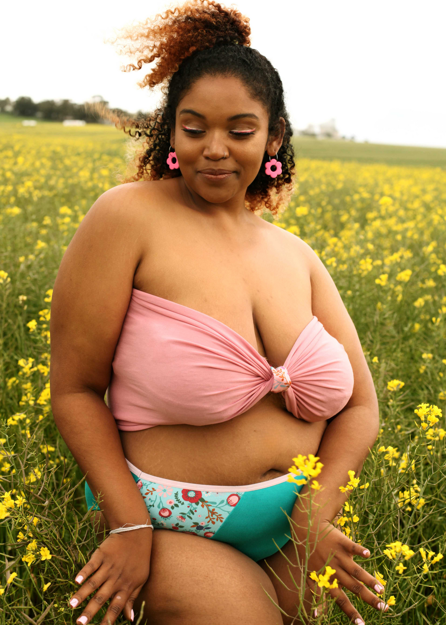Clearance - Mid-rise bikini - Magic Meadow - Sky