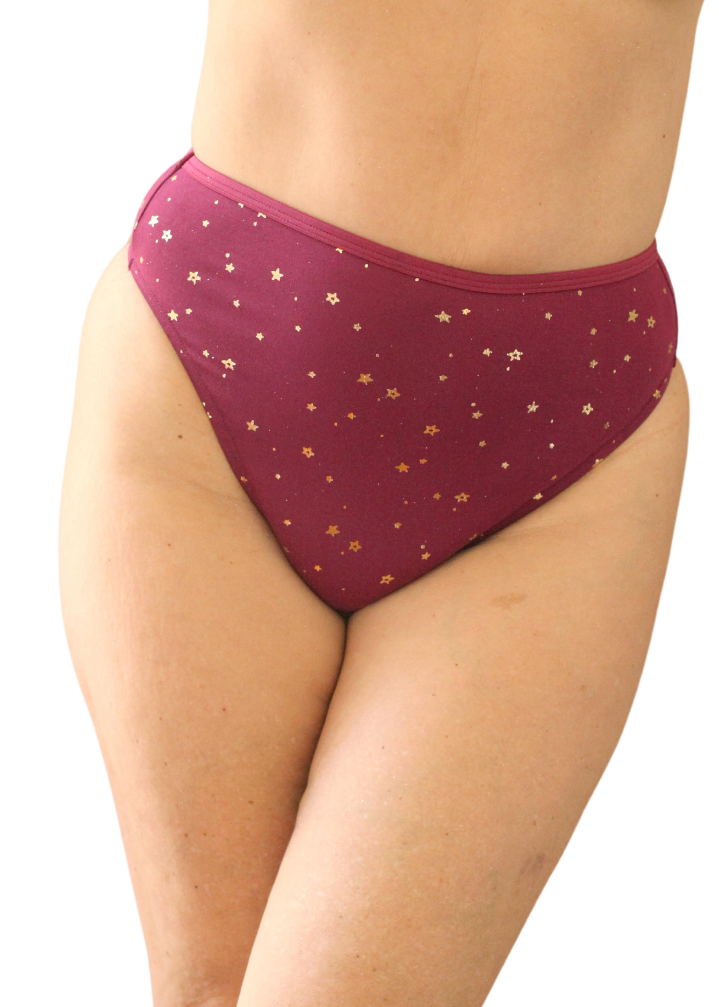 High-cut thong - Celestial Garnet