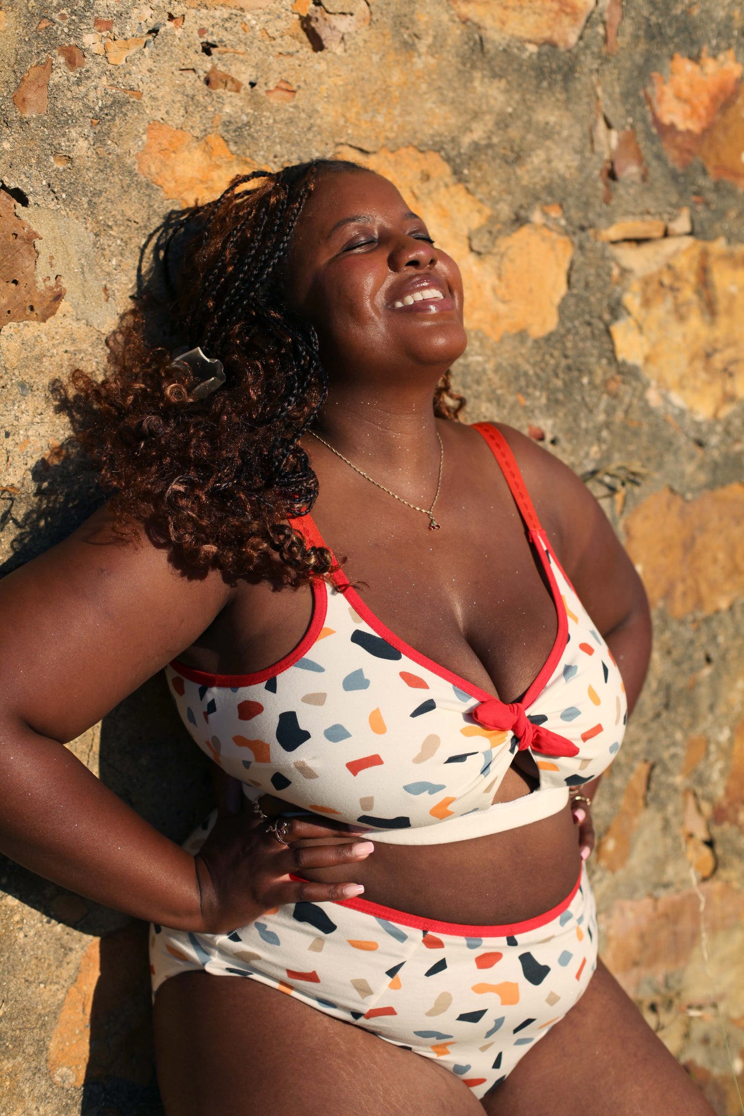 High-cut brief - Terrazzo