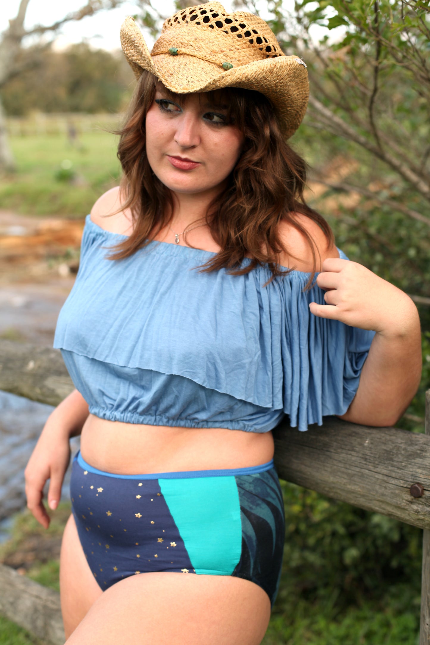 High-cut brief - Ragamuffin in Blueberry