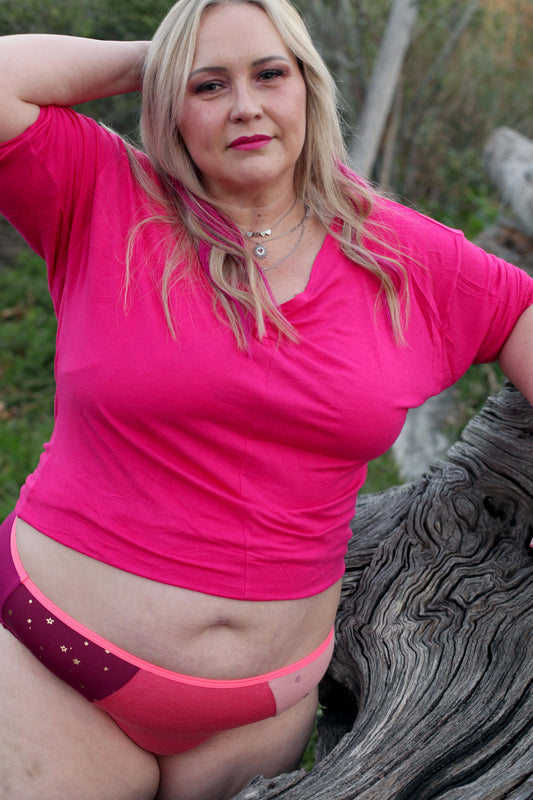 Mid-rise bikini - Ragamuffin in Strawberry