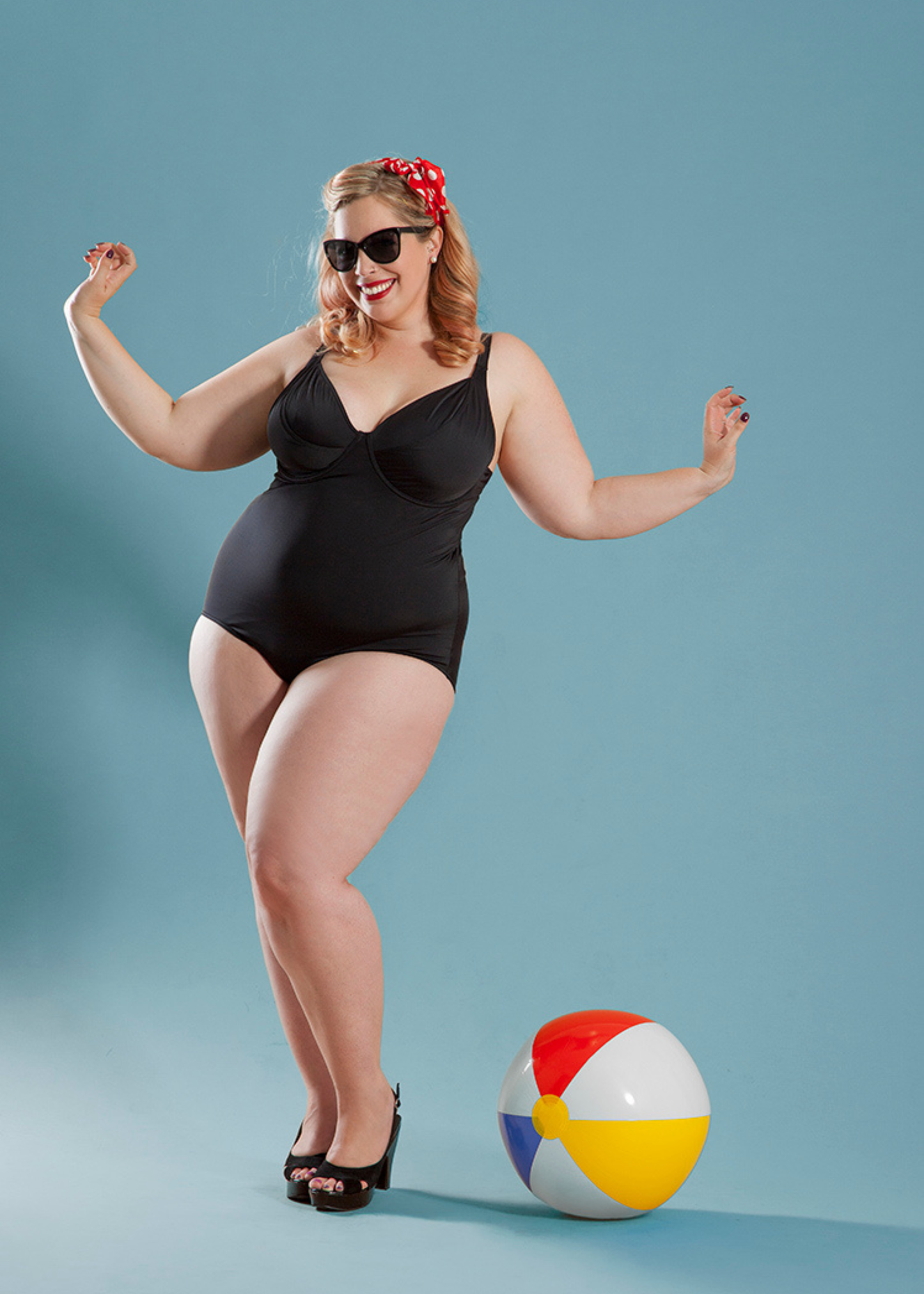 USP - Classic one-piece swimsuit in black