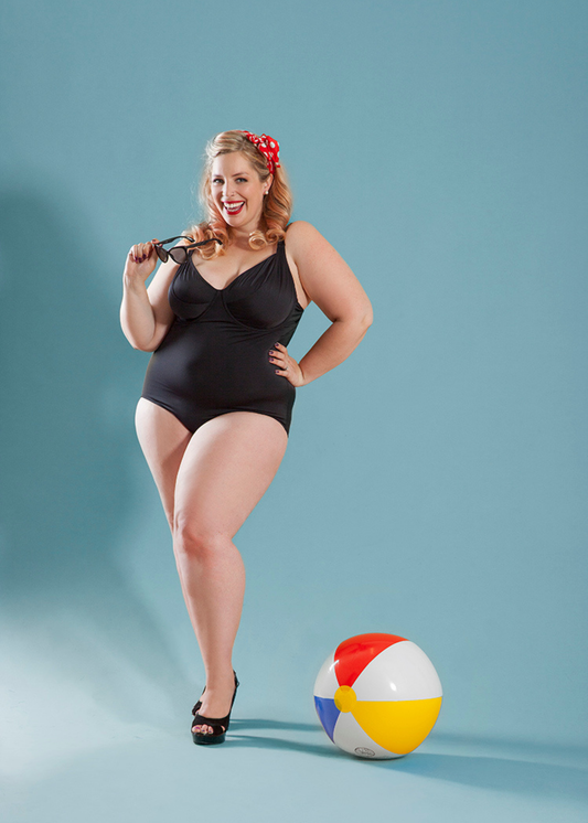 USP - Classic one-piece swimsuit in black