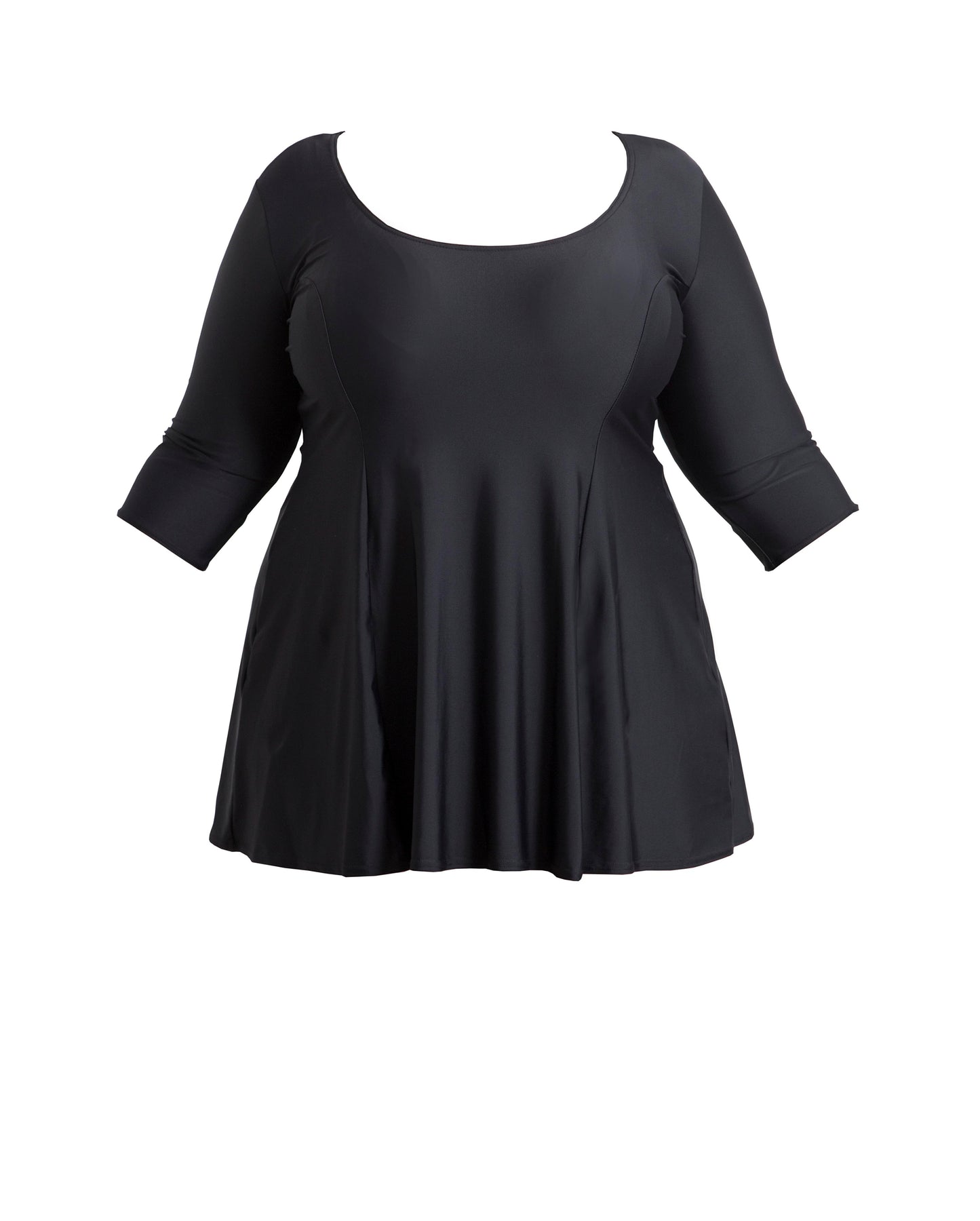 USP - Flared Swim Dress in black